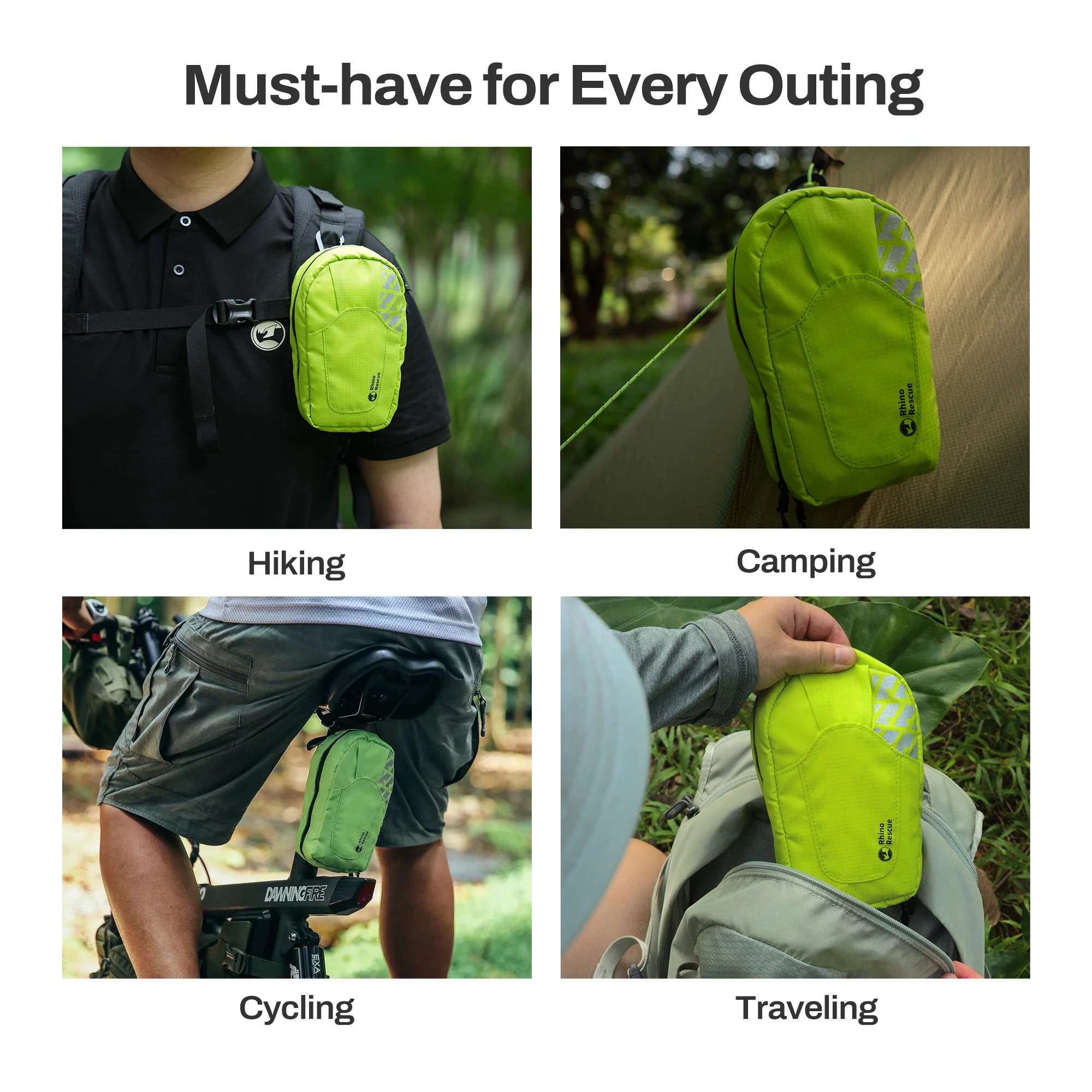 Kit de primeros auxilios para acampada de rescate de rinoceronte, bolsa impermeable, equipo de supervivencia, Mini caja de botiquín de emergencia de viaje para senderismo, artículos esenciales para acampar - imagen 4