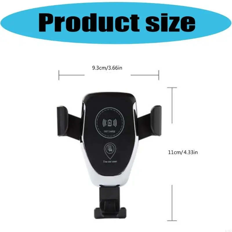 Carga inalámbrica CAR Teléfono Montaje aire Ventilador aire Stand Auto Clamp 360 Herramienta material ABS giratoria - imagen 3