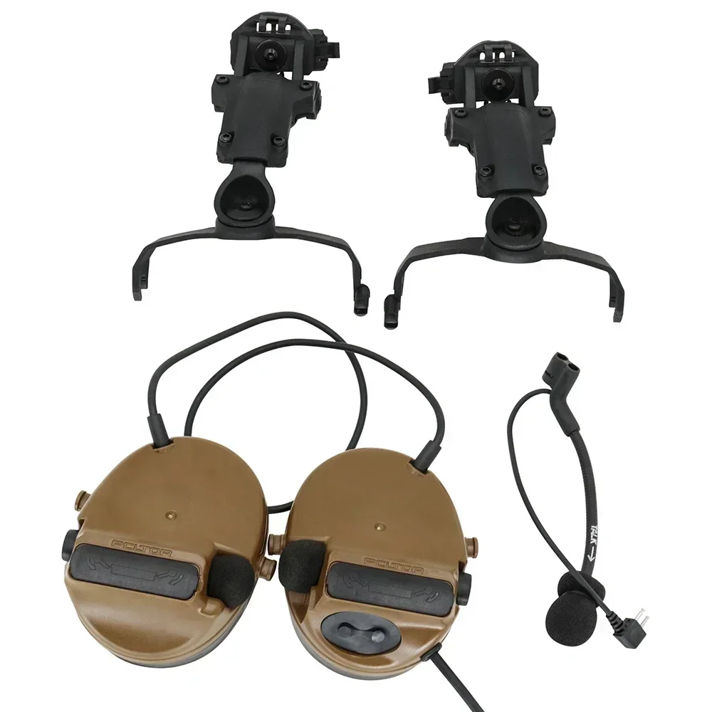 Auriculares tácticos COMTA, adaptador de riel de arco para orejeras de tiro electrónicas, auriculares COMTA II COMTA III, auriculares de caza Airsoft - imagen 3
