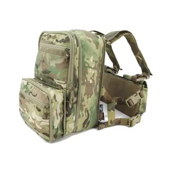 Mochila táctica D3 Flat Pack2.0, versión mejorada, paquete de asalto expandible, mochila de hidratación MOLLE/correa