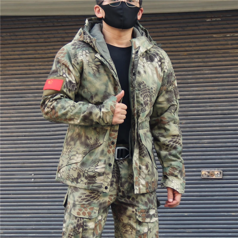 Chaqueta de camuflaje táctica G8 para exteriores, chaqueta cálida de invierno para hombres y mujeres, a prueba de viento, de algodón, para senderismo - imagen 5