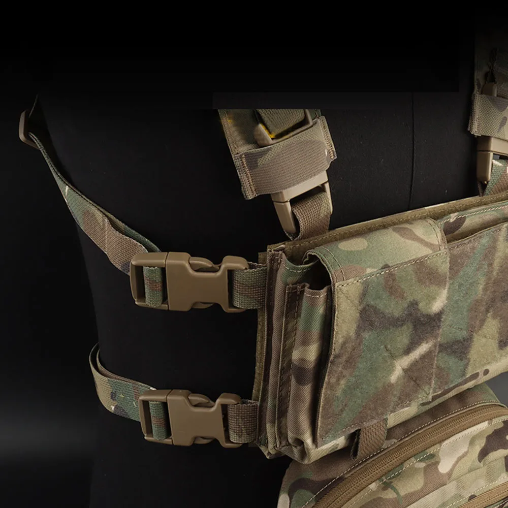 Hebilla de liberación lateral SRB, montaje en superficie de fijación rápida, aparejo de pecho táctico, correas MOLLE PALS, accesorios para chaleco de caza, 2 uds. - imagen 3