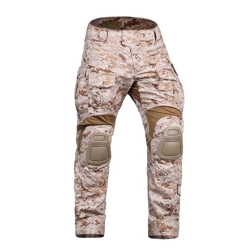 Emersongear G3 uniforme de combate versión extendida 32W 34IN caza Trekking senderismo Camping pantalones tácticos con rodilleras AOR1 desierto - imagen 2