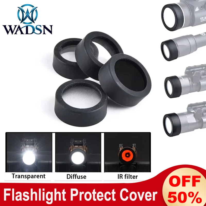 WADSN Surefir arma de caza táctica 1 protector de lente personalizado de luz 25,4 MM 28MM 30MM 26mm cubierta de lámpara LED de explorador 25,4 MM 28MM 30MM 26mm