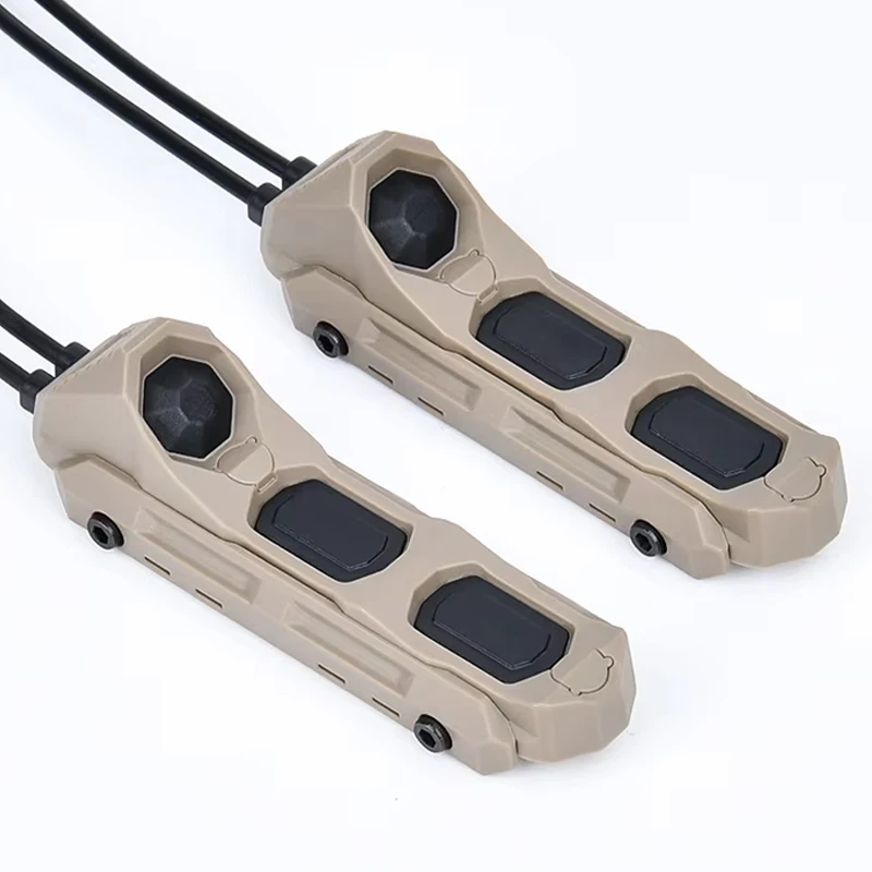 Interruptor de presión Airsoft Axon, botón de doble función, cola remota para PEQ-15 DBAL-A2 M300 M600, linterna, interruptor de luz para arma Mlok - imagen 4