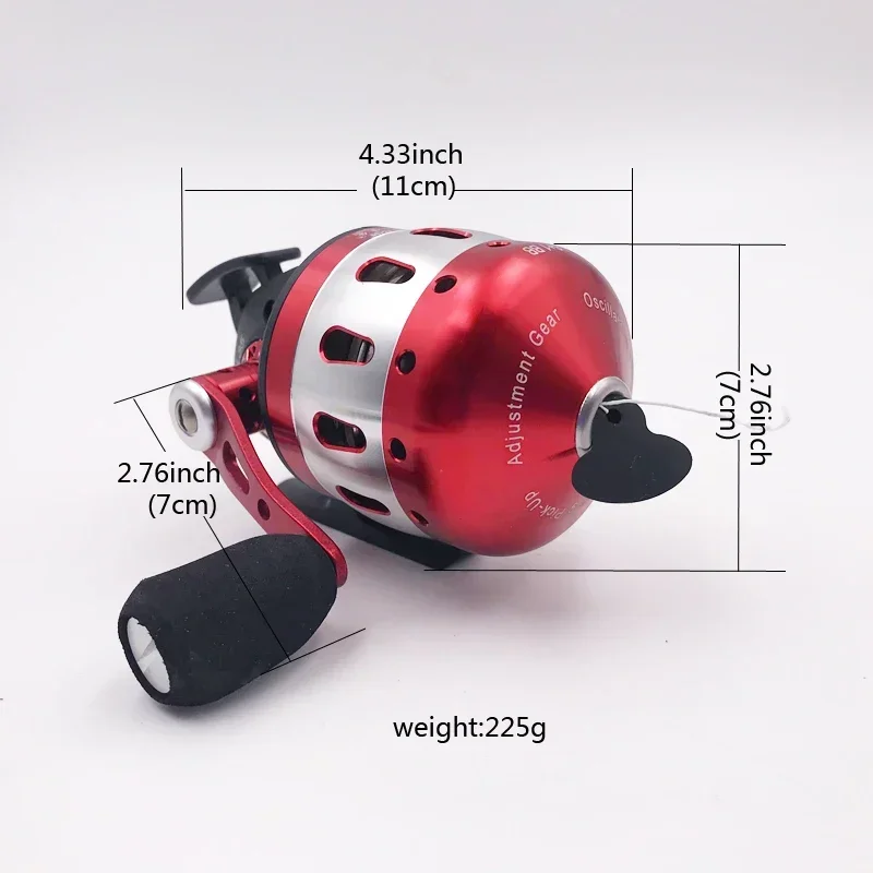 Llave de carrete de pesca Spincast BL35 6 + 1BB, bobina de Metal cerrada, tirachinas, tiro, caza de peces al aire libre con pulsera 5 # línea PE 55M - imagen 4