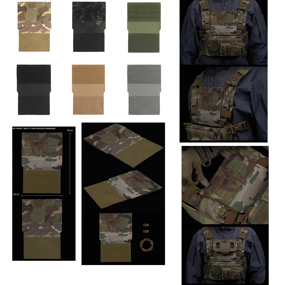 Nuevo tablero de navegación táctico MOLLE para exteriores, accesorio para portador de teléfono, accesorios para aparejo de pecho, arneses de expansión, soporte para caza