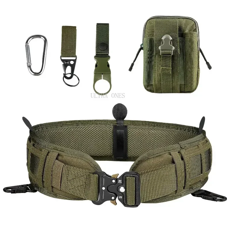 Conjunto de cinturón de batalla táctico, hebilla de liberación rápida, faja de cintura para caza y tiro, cinturones de combate CS Airsfot ajustables - imagen 5