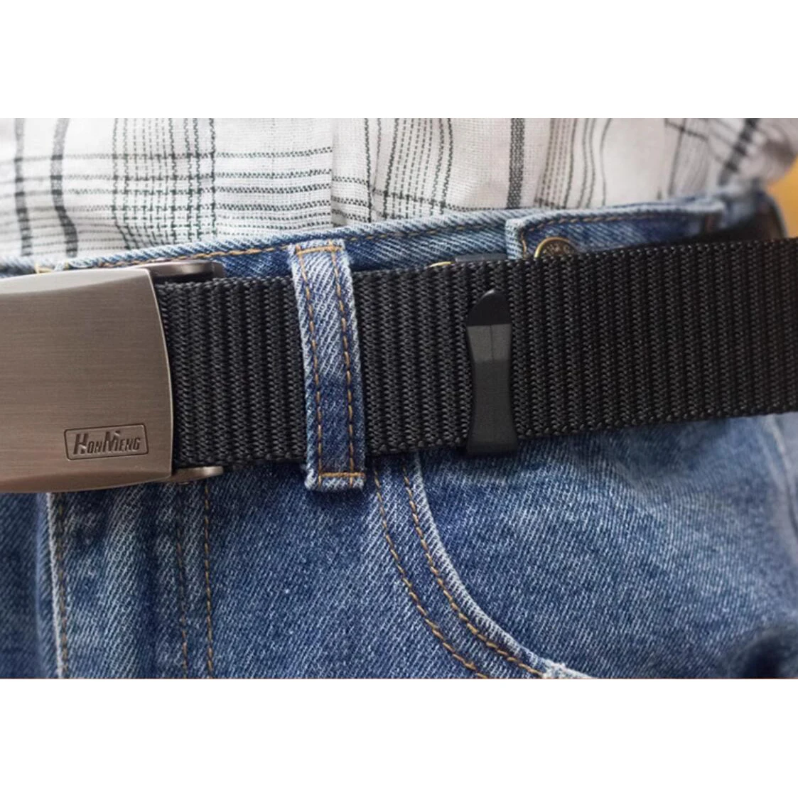 Ykk cinturón de correas de cola desmontable, hebilla de Clip fija, cinturón táctico, accesorios de ropa de caza - imagen 5