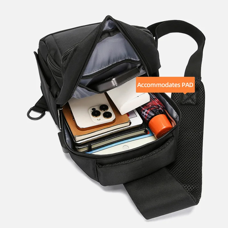 Bolsa de pecho USB para hombre, mochila para acampar al aire libre, escalada, senderismo, viaje, pesca, caza, deporte, ciclismo, bandolera - imagen 5