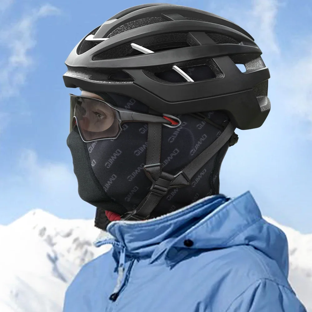Pasamontañas táctico de lana para hombre y mujer, máscara facial completa para correr, esquí, ciclismo, caza, senderismo, bufanda, forro para casco de motocicleta, invierno - imagen 3