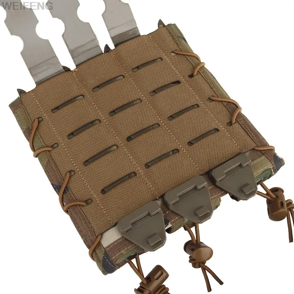 Bolsa táctica para pistola de Rifle Triple, bolsillo para herramientas de utilidad, accesorios de caza, para MP5/MP7 Molle 9mm .45 - imagen 5