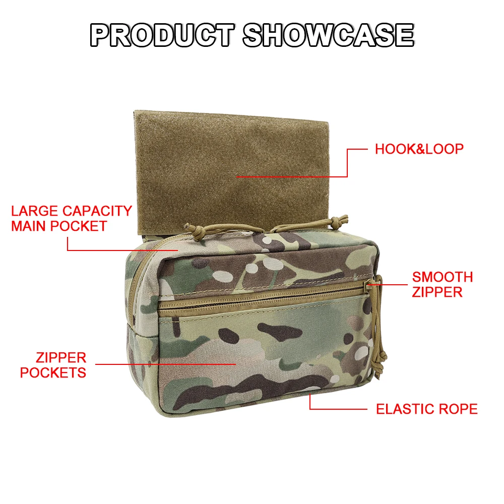 Bolsa de utilidad táctica para exteriores, riñonera EDC para caza, chaleco Molle del ejército militar, portador de armadura CRM CRX D3, aparejo de pecho, bolsa de descarga - imagen 4