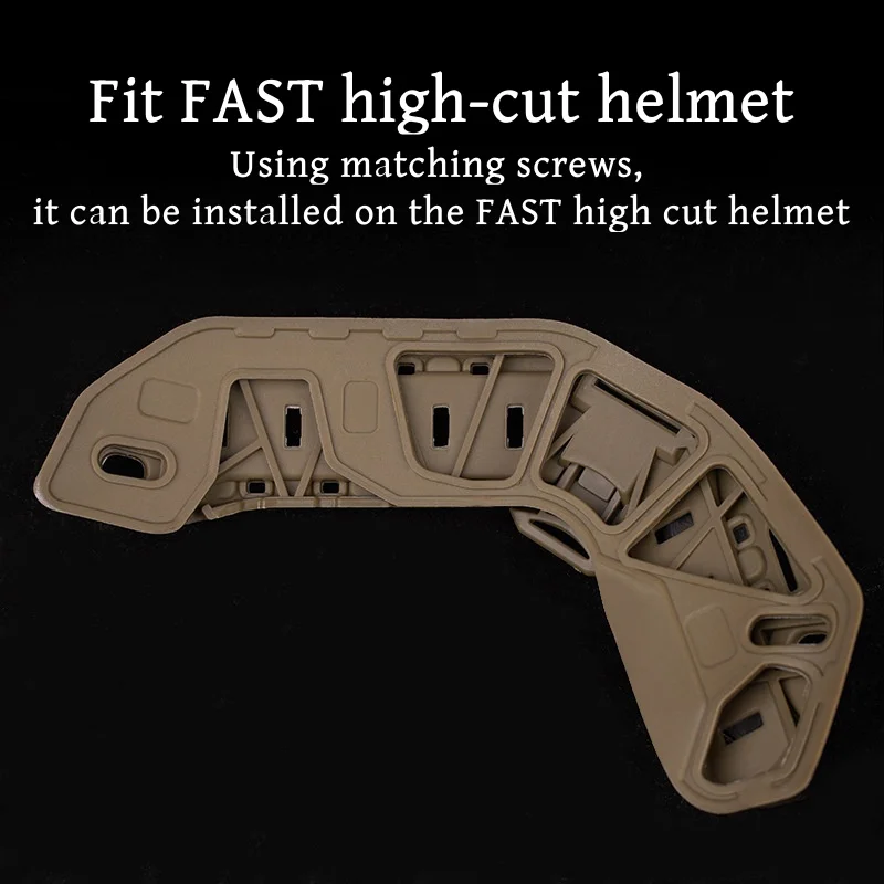 Kit de rieles Picatinny MOLLE para casco táctico corte alto rápido - imagen 4