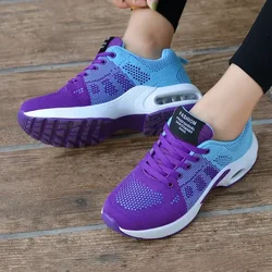 Zapatos para correr para mujer, zapatos informales transpirables, zapatos deportivos ligeros, zapatillas informales con plataforma para caminar para mujer