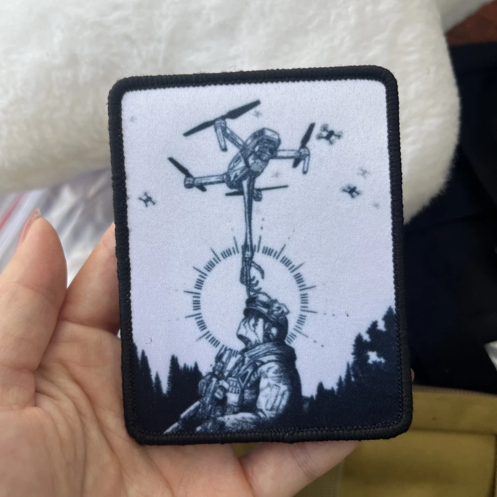 Parches de la mano del destino de Chevron Rusia, insignia de moral táctica, pegatina de impresión de gancho y bucle de mochila - imagen 4