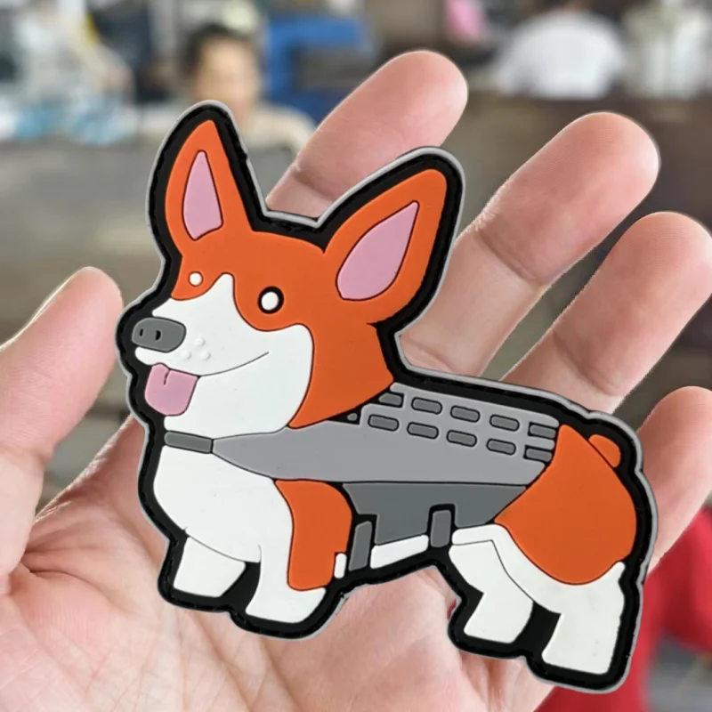 Parche de corcho 3D de PVC para perro, chaleco táctico militar, gancho y bucle, sombrero, insignia de moral, mochila, pegatina decorativa, parches para brazalete para ropa - imagen 4