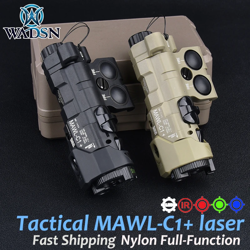 MAWL linterna táctica de caza MAWL-C1 + punto rojo verde azul indicador láser LED IR lámpara de relleno arma luz de explorador Airsoft M300M600