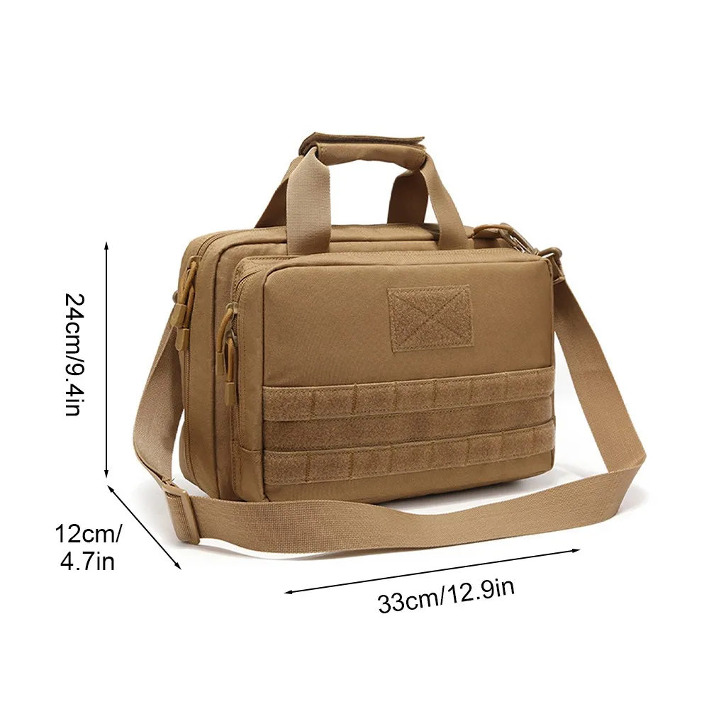 Bolsa para campo de tiro, funda para pistola, 2 bolsas para pistola, bolsa de hombro EDC, bolsa de almacenamiento para transporte oculto táctico de caza - imagen 4