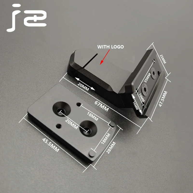 Soporte óptico compensado táctico de 45 grados, mira de punto rojo, Base elevadora rápida para accesorios de caza RM SRO Airsoft - imagen 4