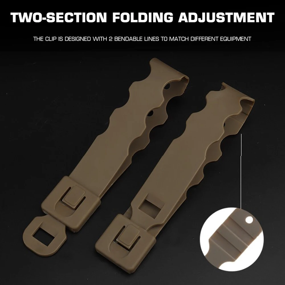 Sistema Molle táctico de 2 piezas, Clips de nailon, hebilla de correa, banda de liberación rápida, cinturones militares de caza, Clips de fijación - imagen 3