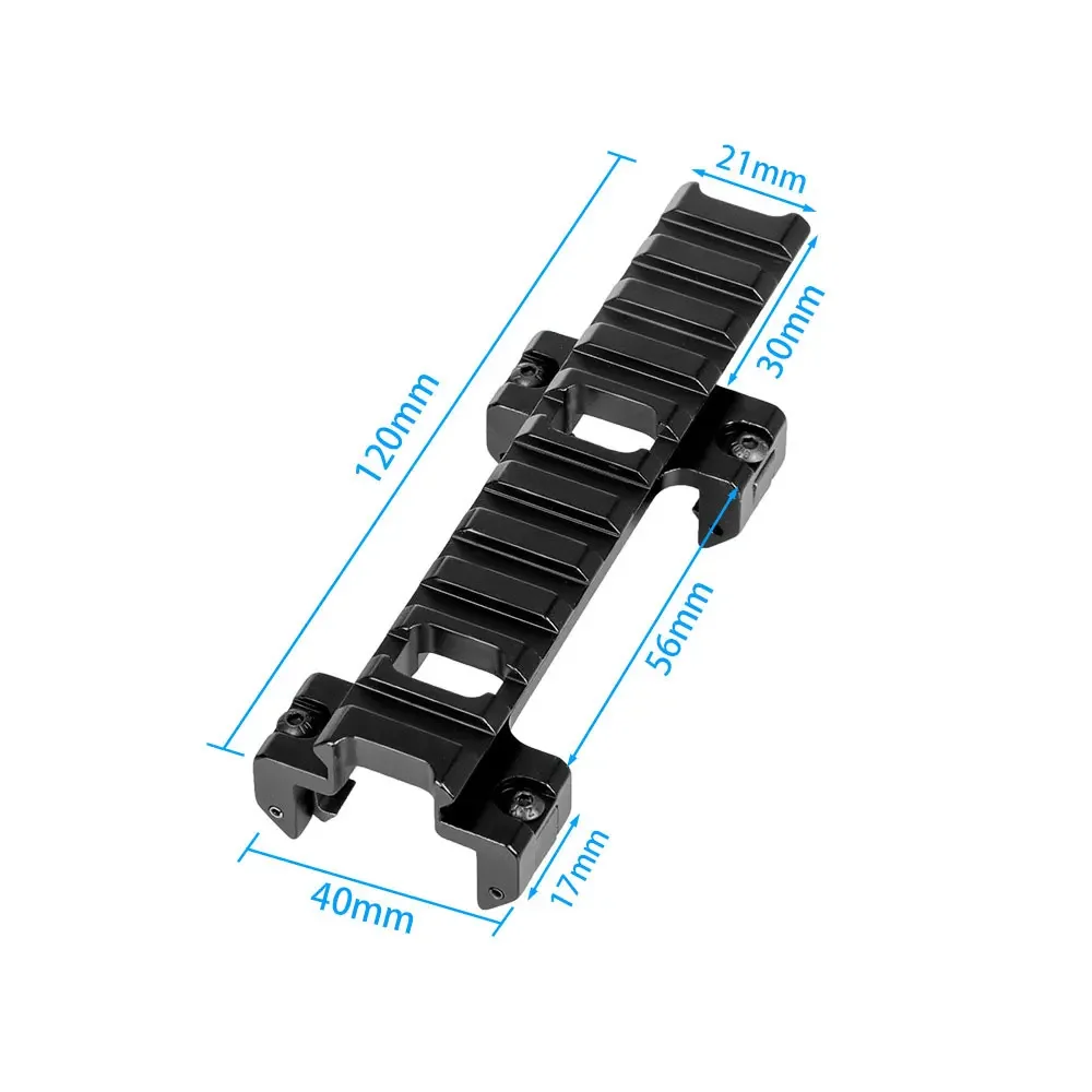 Soporte táctico de riel Picatinny de 20mm para Marui MP5 G3 Airsoft-extensión de Base de guía de cola de milano Weaver Scope - imagen 3