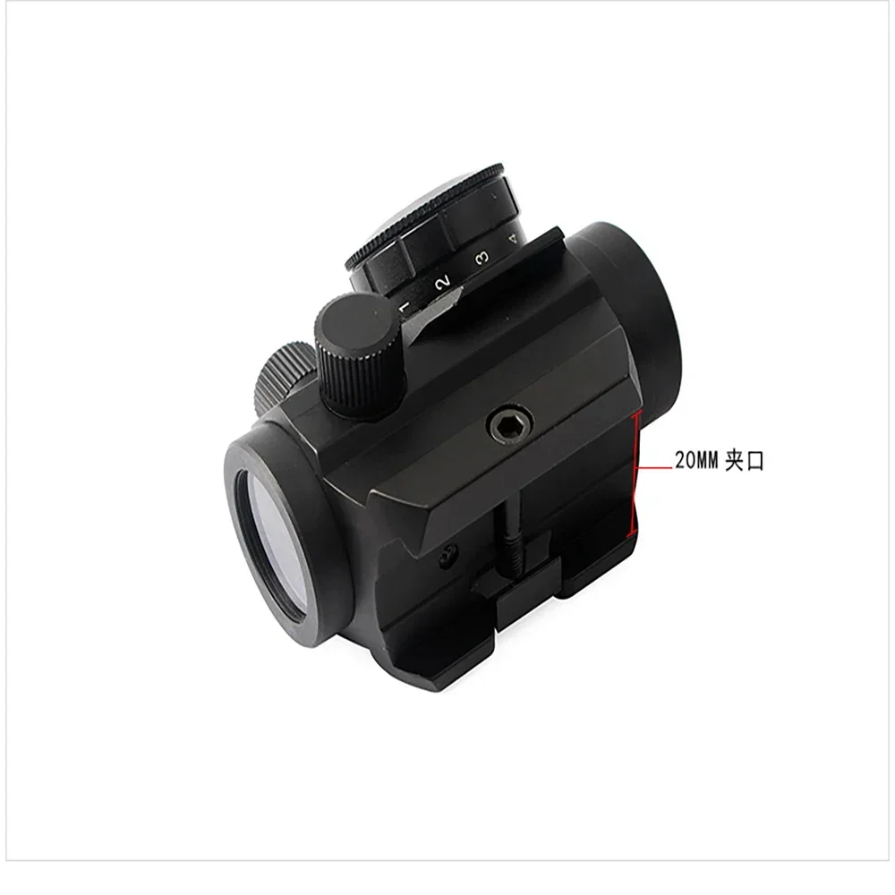 Mira táctica de caza T1G Red Dot, mira réflex 1X20 con soporte de riel de 20mm y soporte de riel elevador de aumento - imagen 5