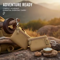 Bolsa EDC portátil para exteriores, billetera Molle, bolsa de cintura impermeable con cremallera para acampar, senderismo, caza, viaje, paquete EDC