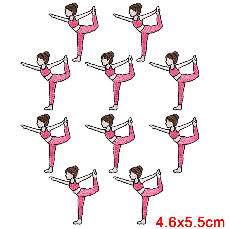 Parche bordado yoga estilo de vida termoadhesivo para ropa deportiva - imagen 4