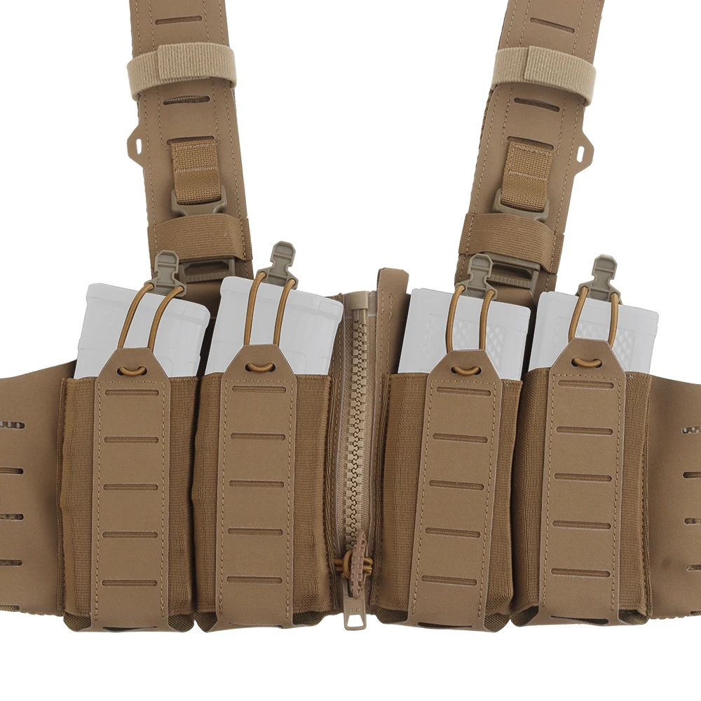 Chaleco de caza OPHIDIAN 500D de nailon SF, chaleco ajustable tipo Molle H, equipo para el pecho, chaleco fijo ligero con cremallera - imagen 5