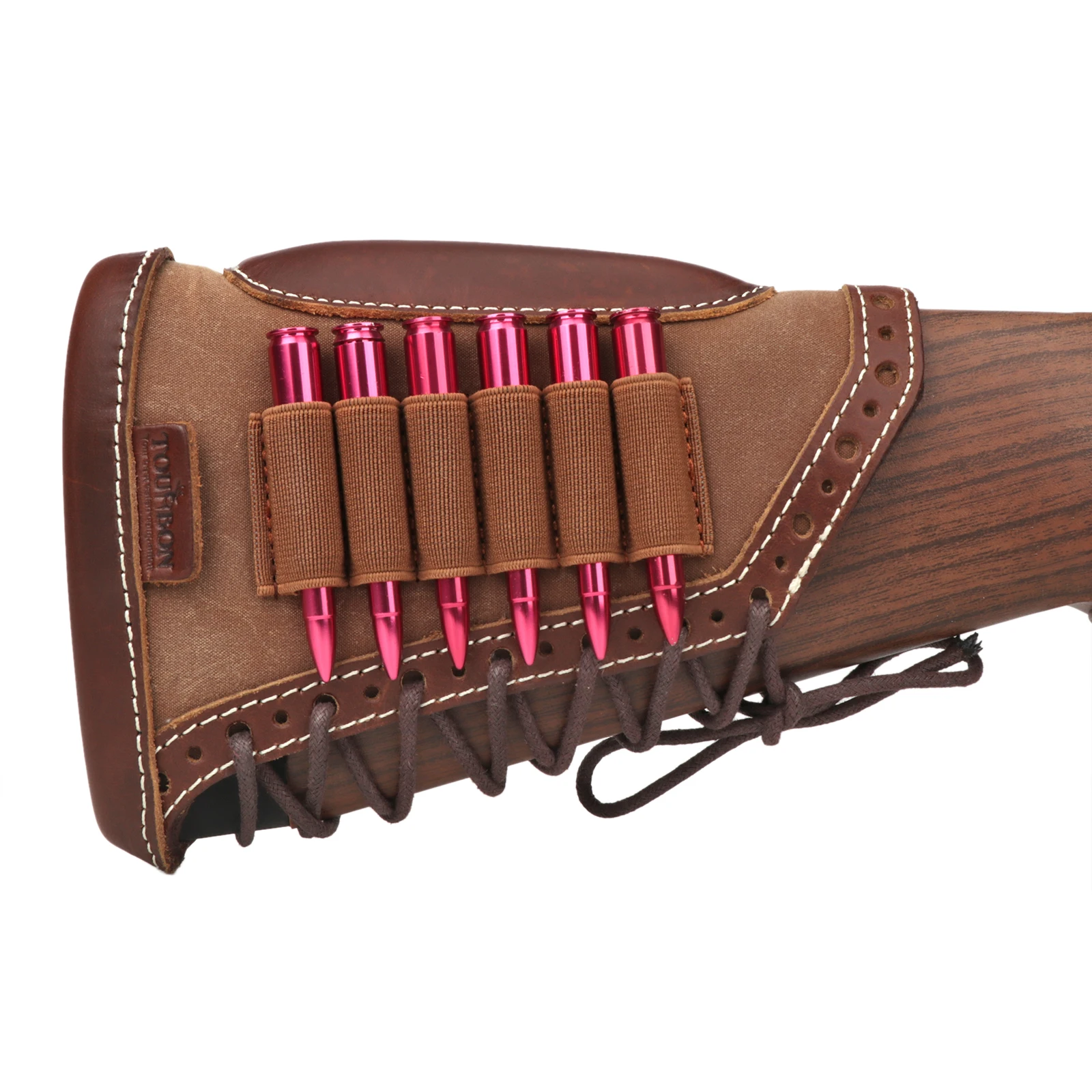 Tourbon-accesorios de caza, cubierta de culata para pistola de Rifle de lona, elevador de mejillas, almohadilla reductora de retroceso con cartuchos, soporte para balas - imagen 3