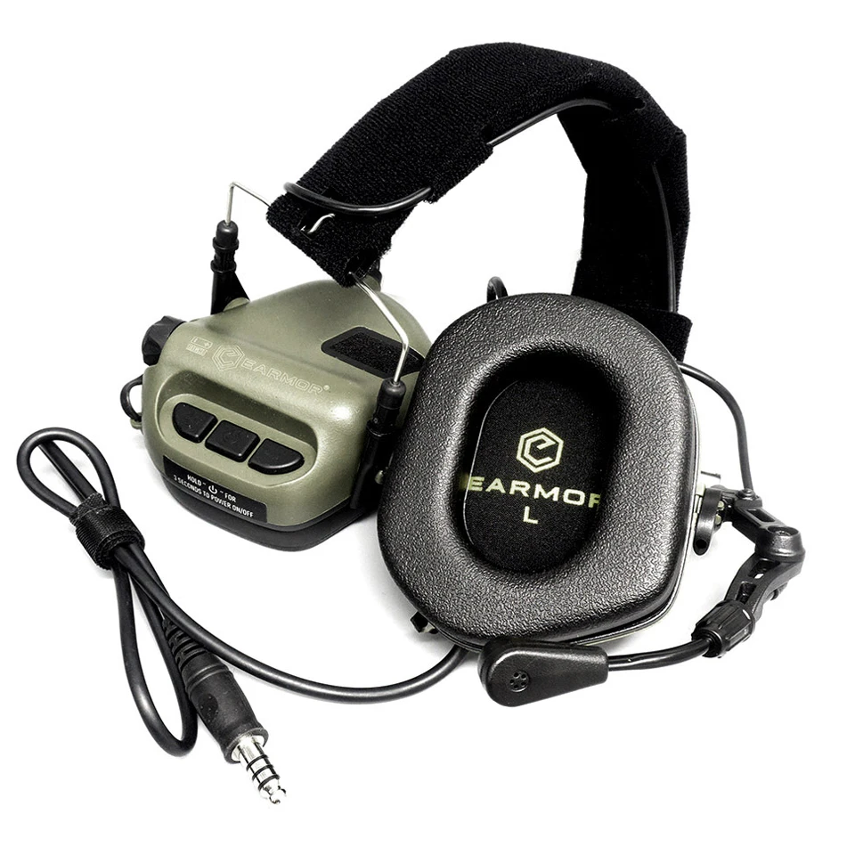Auriculares tácticos EARMOR M32 y M51 Kenwood PTT adaptador y M11-para comunicación por Radio PELT disparo liquidación de ruido - imagen 3