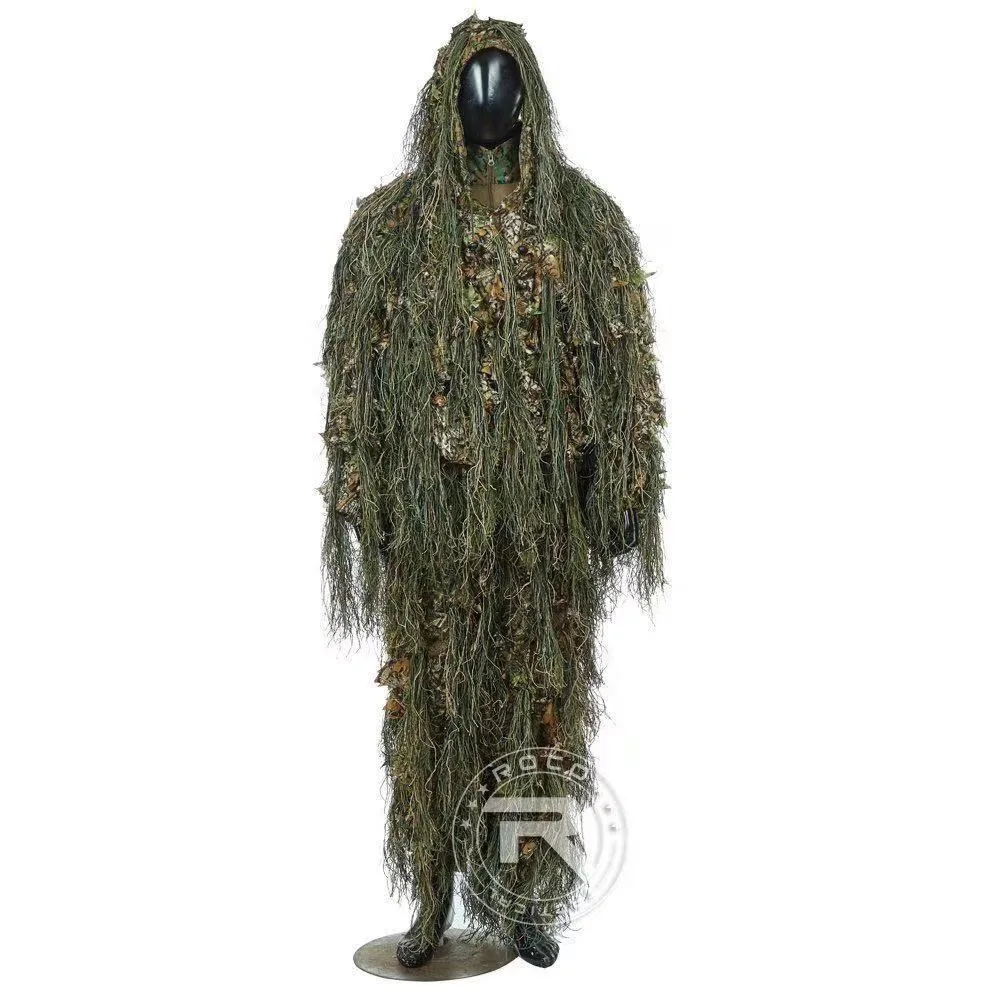 Ropa Geely Woodland 3D ropa de camuflaje de hoja biónica traje Ghillie para trajes de camuflaje de caza - imagen 3