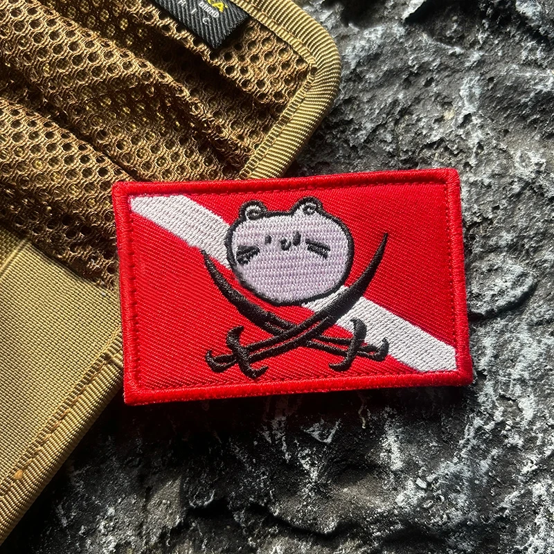 Parches de Velcro bordados de gato, Tigre, bestia, accesorios tácticos, brazalete, insignia de moral de gato pirata, pegatina de decoración de mochila - imagen 3