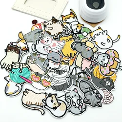 Parche bordado termoadhesivo gato dibujos animados para ropa mochila