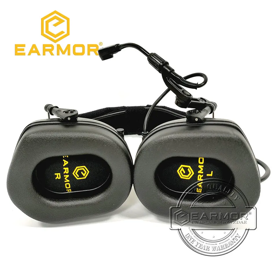 EARMOR-auriculares tácticos M32 MOD3, orejeras de caza y tiro con micrófono, amplificación de sonido, chaqueta Nato TP120, negro - imagen 5