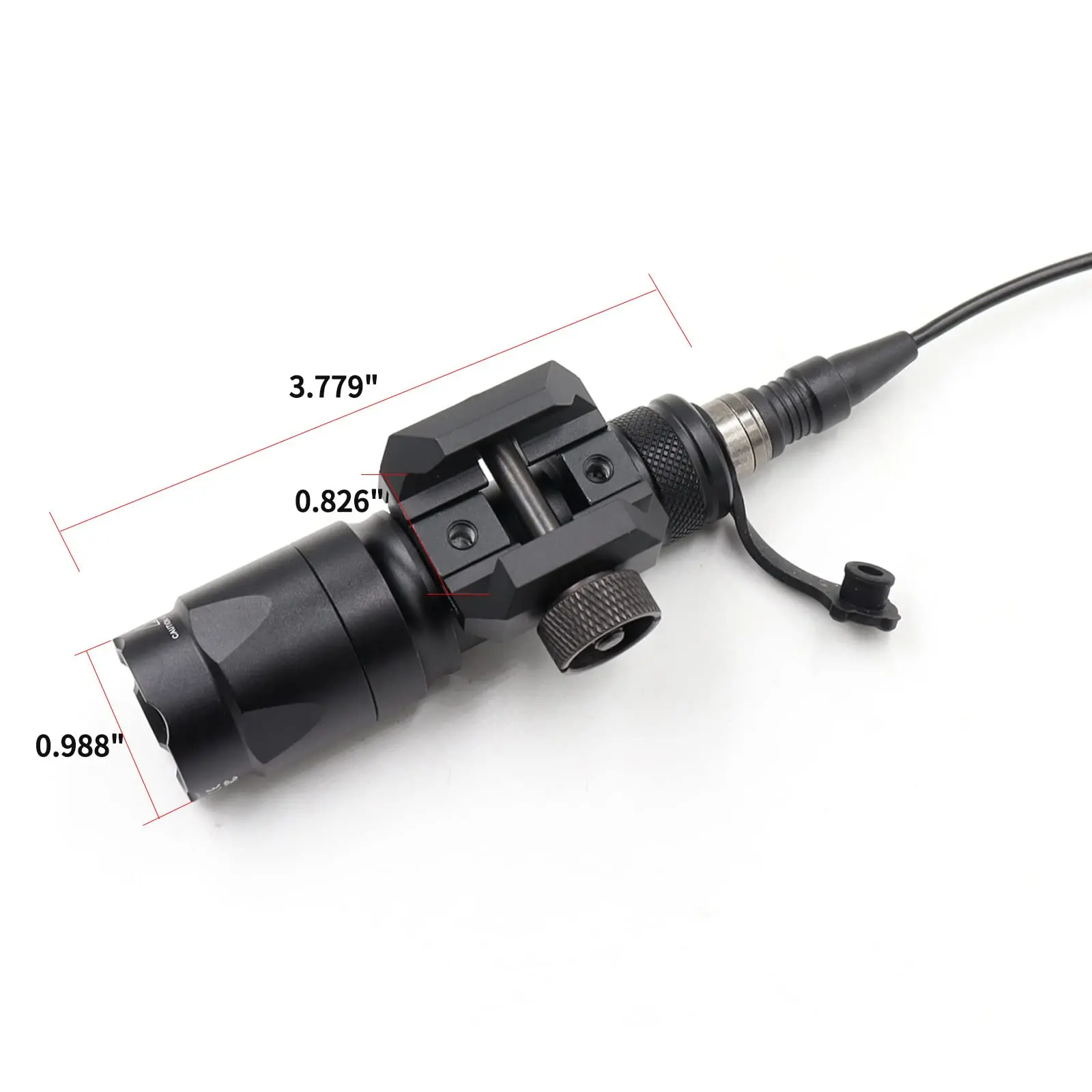 AQzxdc linterna táctica Picatinny M300A Mini luz LED blanca con luz estroboscópica para arma con interruptor de presión - imagen 5