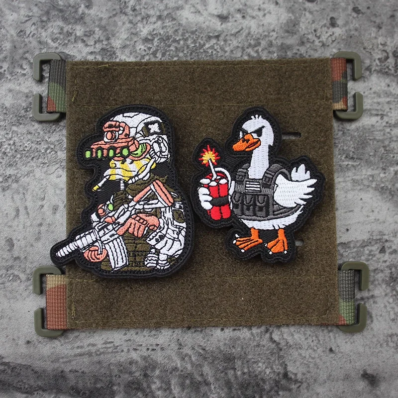 Accesorios para bolsas al aire libre, serie táctica de animales, insignia de gallo, brazalete bordado, parche para bolso DIY, mochila, chaqueta, parche de gancho y bucle - imagen 2