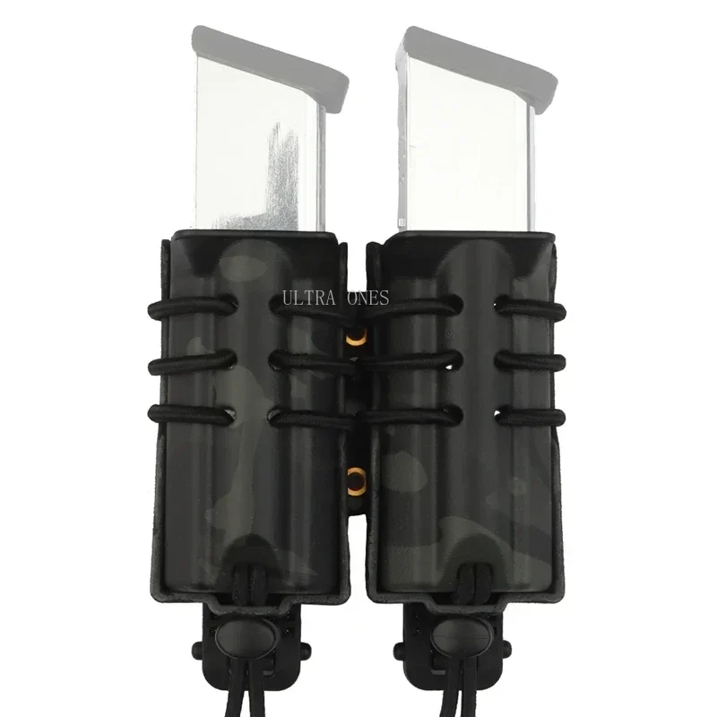 Bolsas dobles para revistas de 9MM, tiro táctico Airsoft Molle Mag Carrier Paintball, caza al aire libre, Rifle, pistola, soporte para revistas - imagen 3