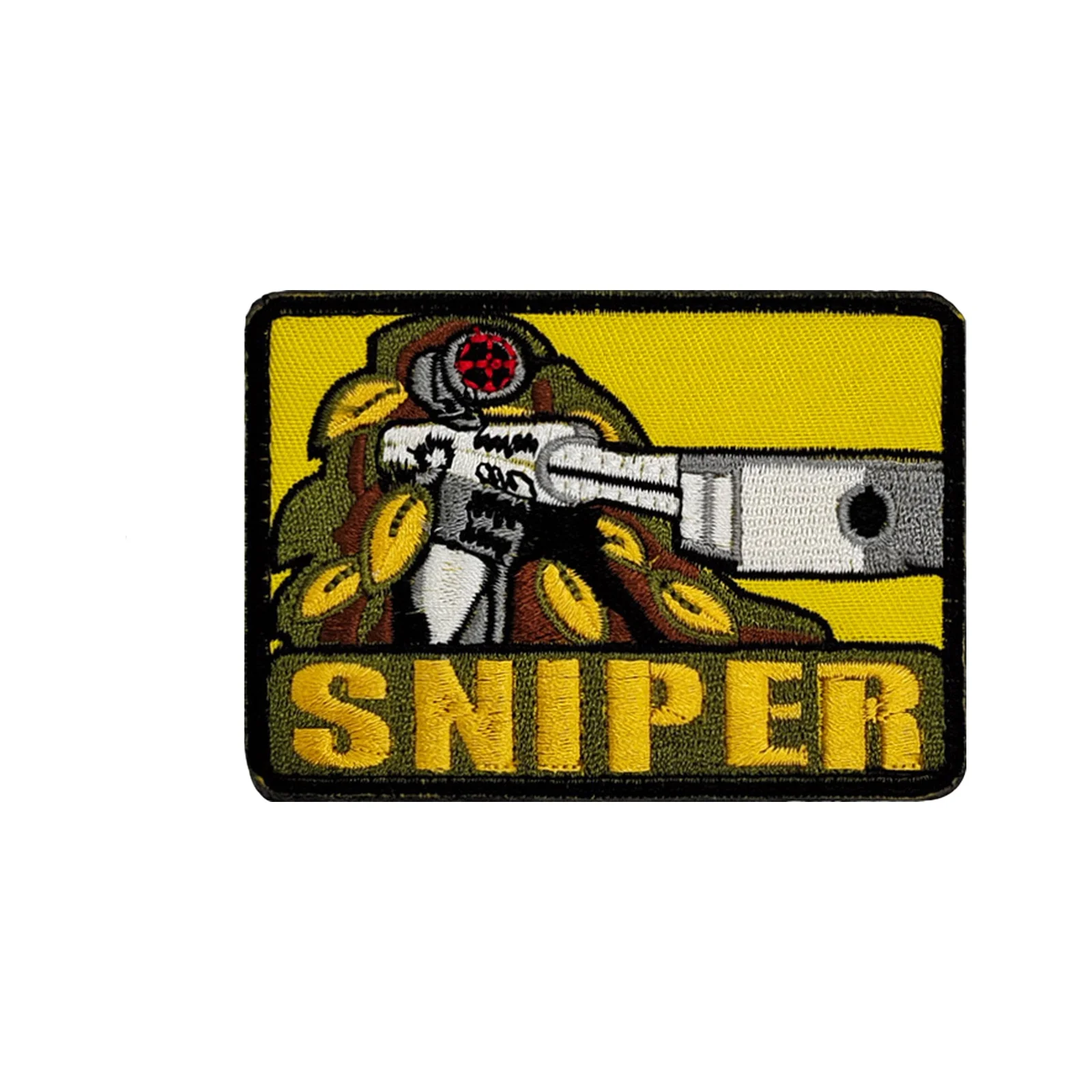 Parche de Velcros de francotirador, insignia bordada con cierre de gancho y bucle divertido para mochila táctica Molle, chaqueta, gorras