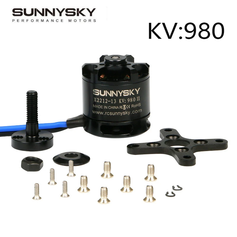 Sunnysky-Motor sin escobillas para cuadricóptero, eje corto, 2/4 piezas, X2212, 980KV/1250KV/KV1400/2450KV, 2-4S, nuevo - imagen 5