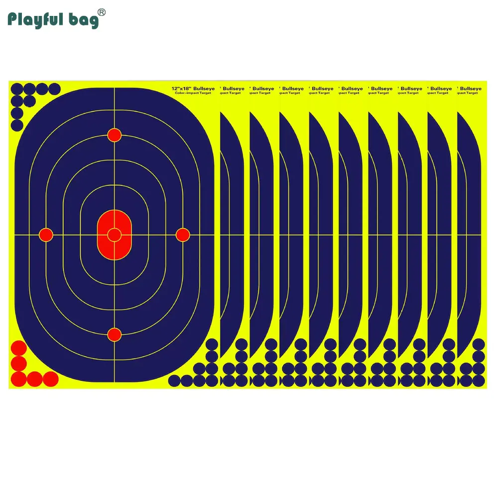12 ''x 18'' pegatinas de destino contra salpicaduras entrenamiento de tiro táctico papel de destino autoadhesivo BB Airsoft práctica al por mayor AQB187 - imagen 3