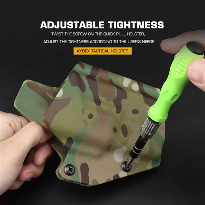 Kydex-funda ligera para pistola, funda táctica para cinturón, funda para cintura Compatible con Glock 17 19 19X 45 XC1 - imagen 5