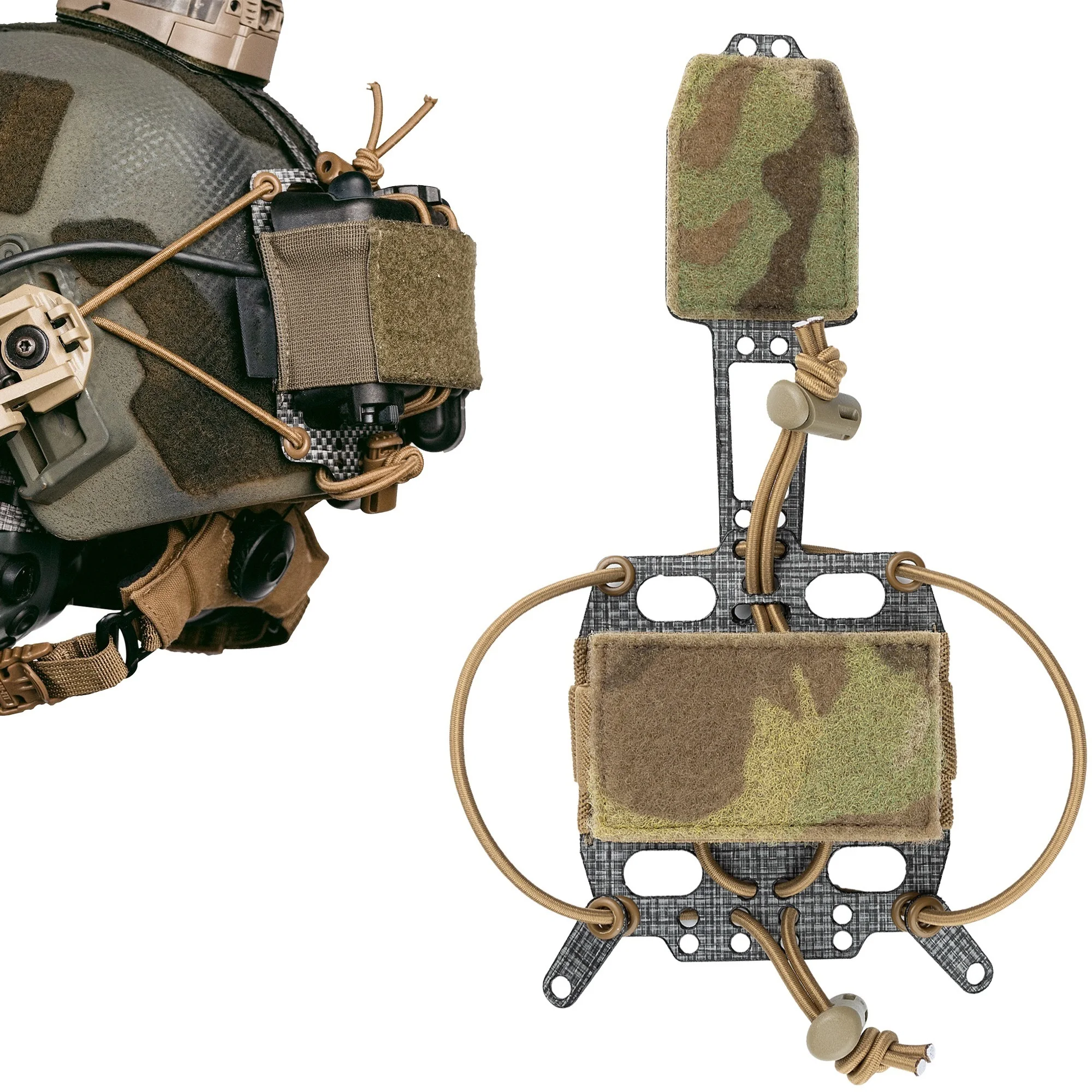 Sistema de retención de batería PVS31, casco táctico, bolsa de batería, corte láser, Tegri, Airsoft, Paintball, accesorios para casco, alma de baterías