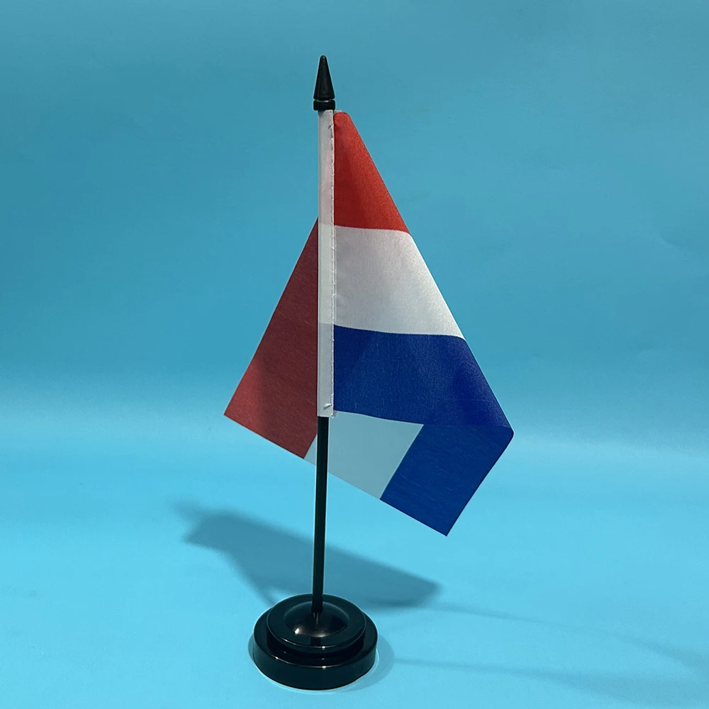 SKY FLAG14x21cm bandera de escritorio de oficina bandera de Países Bajos bandera de mesa de poliéster bandera nacional de Países Bajos adornos de escritorio banderas