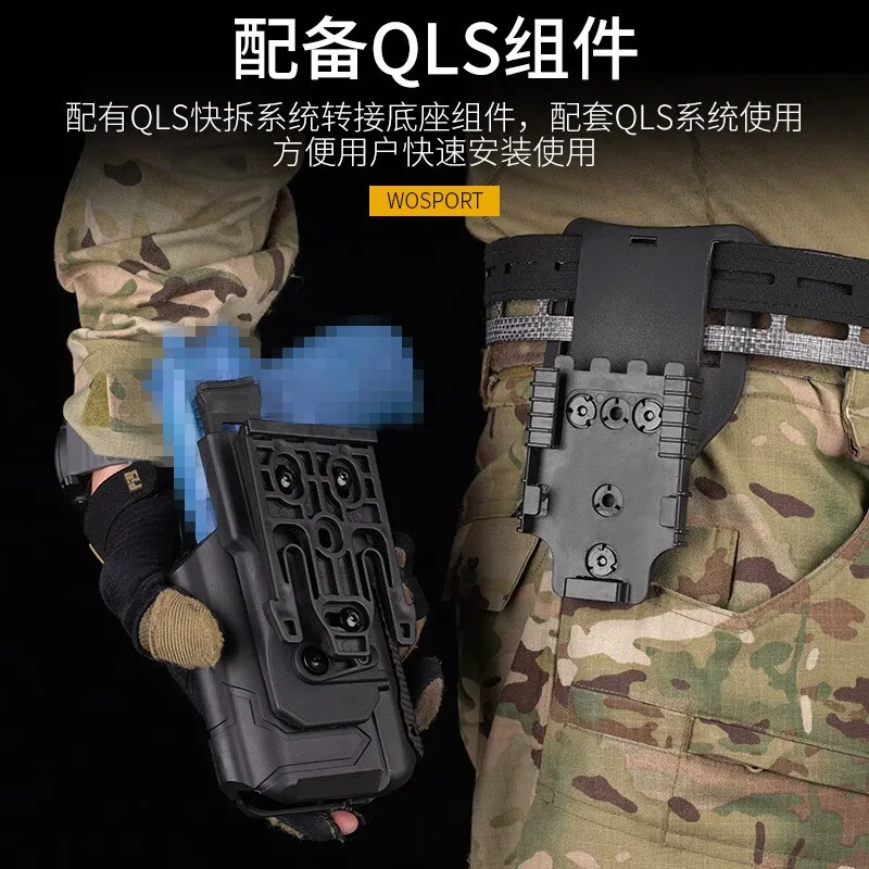 Funda táctica X300U-A linterna Universal pistola de tiro cinturón funda de liberación rápida caza Airsoft Wargame Gun Carry - imagen 3