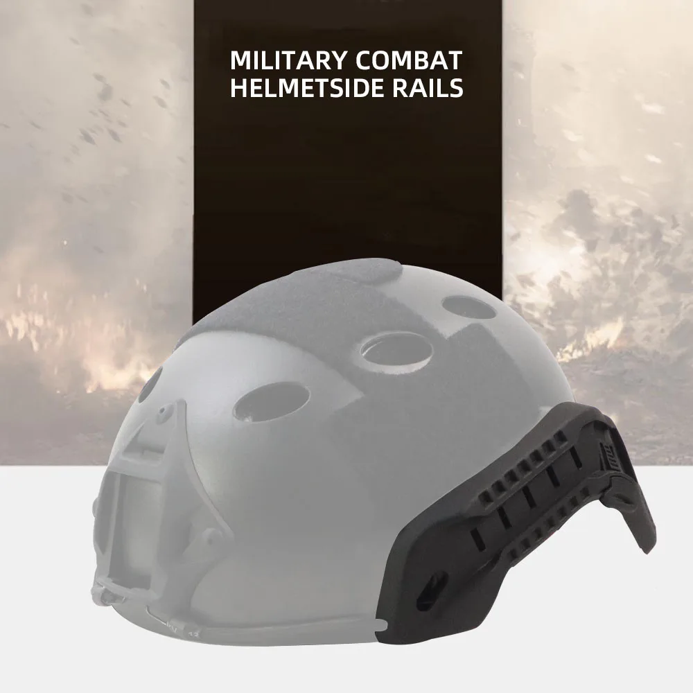 BOOIU-Adaptador de montaje en riel para casco rápido, casco de entrenamiento táctico, riel lateral con cordón, accesorio de Base de montaje, 5 colores, S-31 - imagen 4