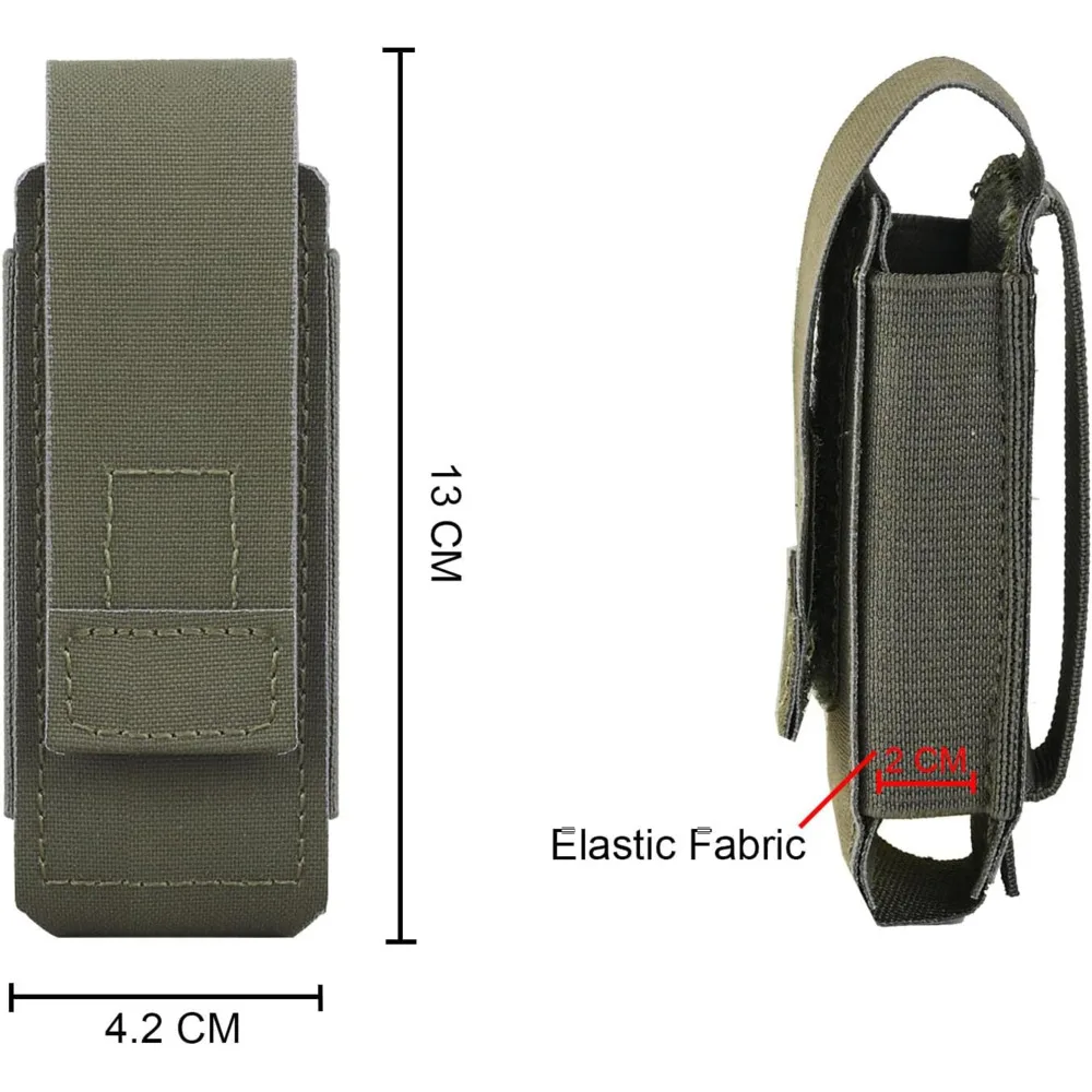 Bolsa táctica Molle OC para pulverización de pimienta, bolsa elástica de 9mm, soporte para linterna de revista, chaleco de caza, cinturón de batalla, accesorios - imagen 2