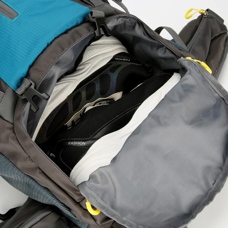 Mochila de gran capacidad para acampar, bolsa de hombro doble para senderismo, viajes, deportes al aire libre, impermeable, escalada, montañismo, 70L - imagen 3