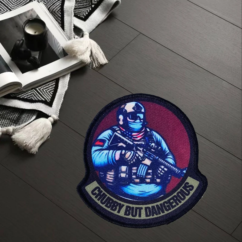 Parches regordetes pero peligrosos tácticas militares insignia de moral impresión gancho y bucle mochila ropa pegatina decorativa brazalete - imagen 4